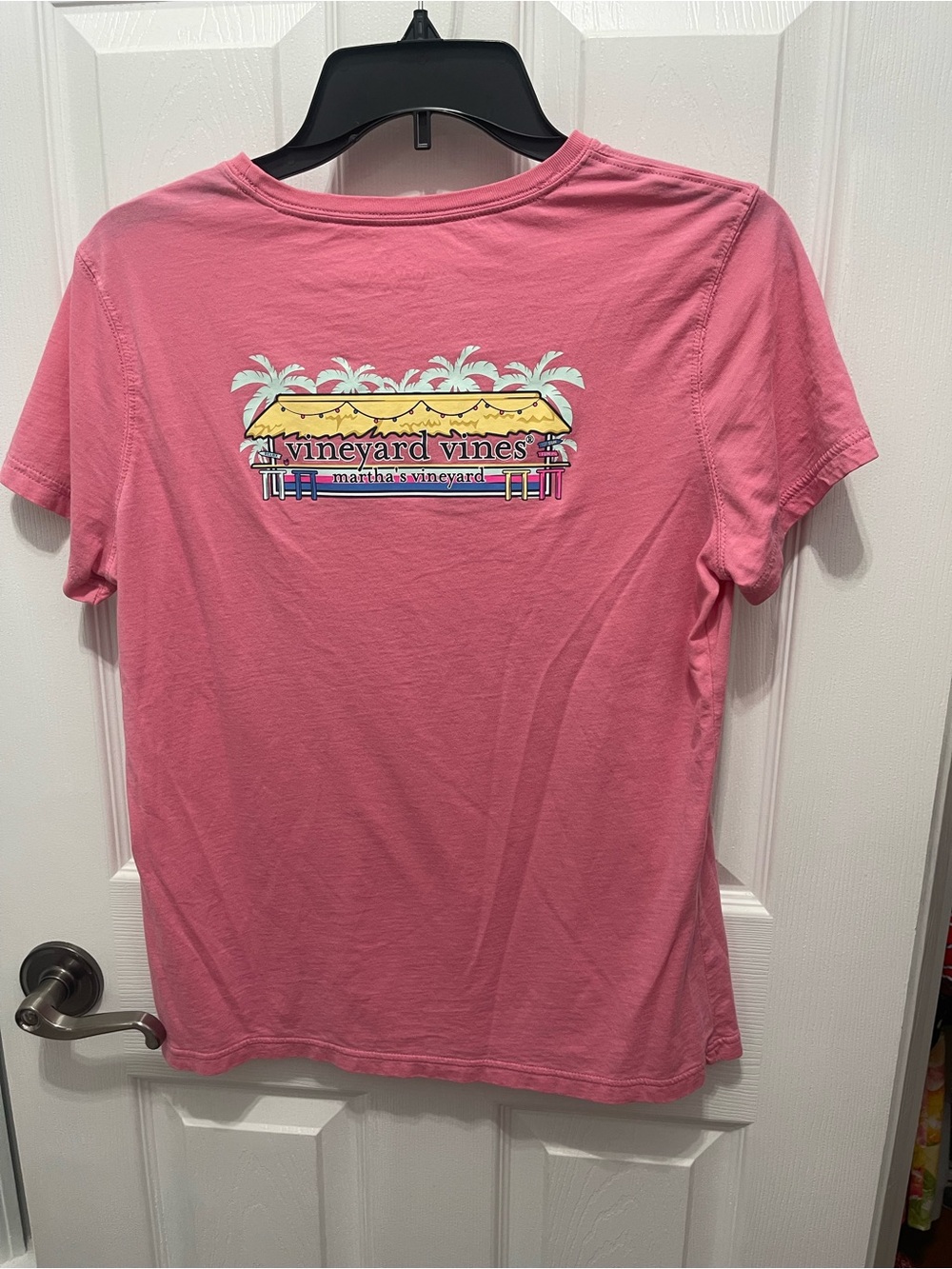 Vineyard Vines Pink Tropical Palapa Tee - Picture 2 of 16